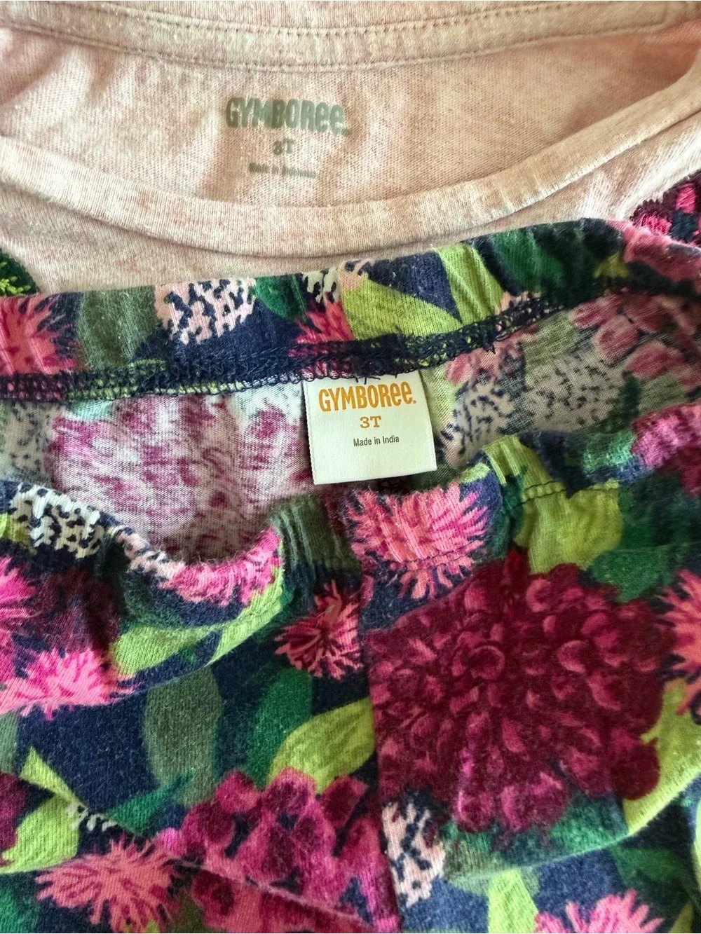 Gymboree Girls 3T Set in Pink/Magenta Floral Fall Long Sleeve with Pants
